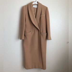 Dior Coat Camel Beige Maybe Wool Pockets Double Breast Buttons Vintage Jacket